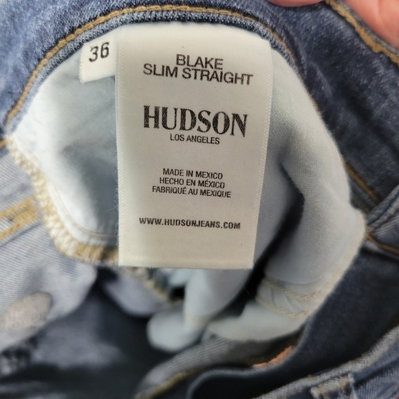 NWT Hudson Blake Slim Straight Jean in Baltasar wash Size 36 Waist - Picture 9 of 15